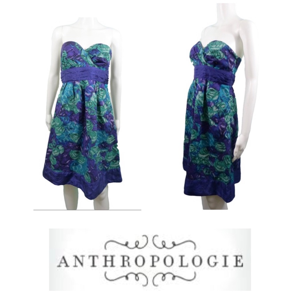 Anthropologie MOULINETTE SOEURS Cocktail Dress Colorful Summer Party Date